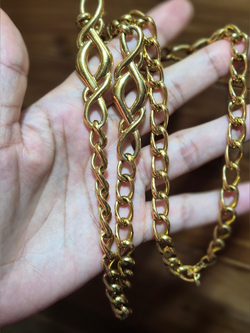 Vintage Napier 1992 Gold-Tone Twisted Link Necklace